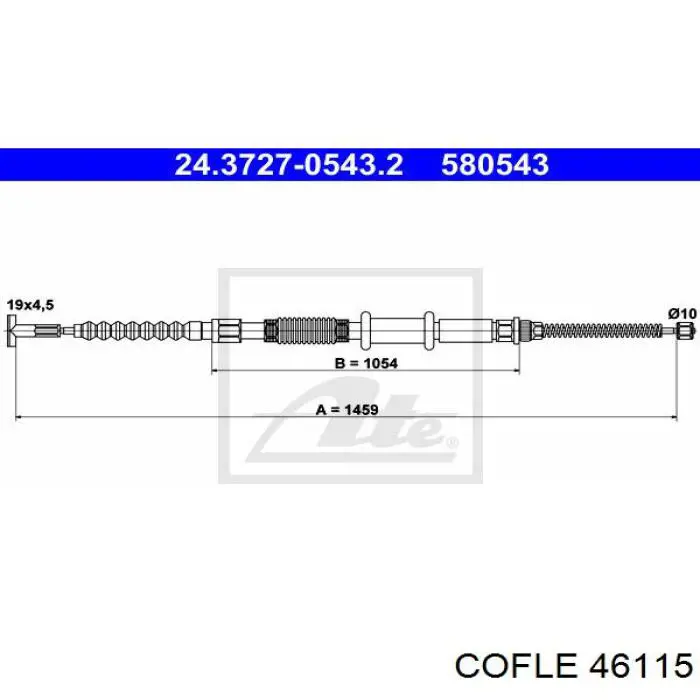 Трос стоянкового гальма задній лівий Linex 140124 ціна, від 15.22 USD