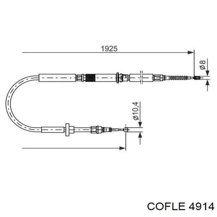 Трос стоянкового гальма задній правий Starline LABR0136 ціна, від 11.02 USD