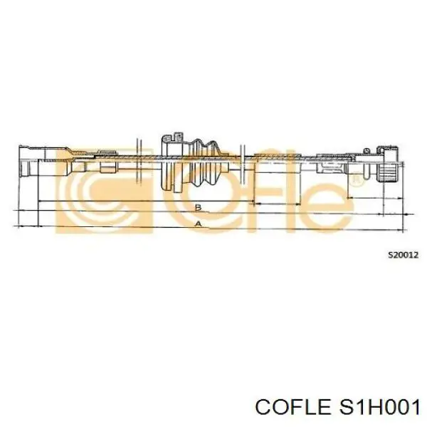 Купити S1H001 Cofle Вал гнучкий (спідометра)