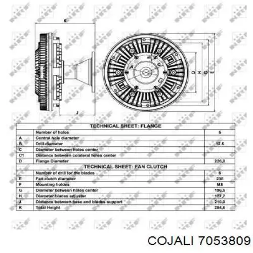 В'язкова муфта вентилятора Cojali 7053809 ціна, від 612.74 USD
