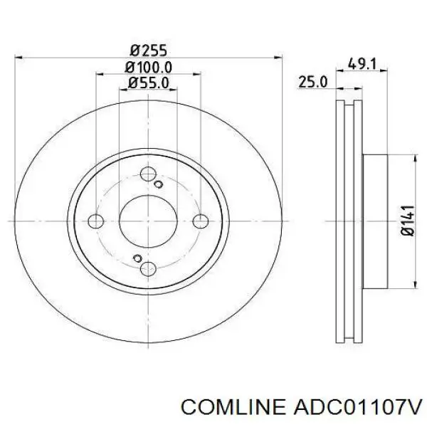 Купити ADC01107V Comline Ротор гальмівний