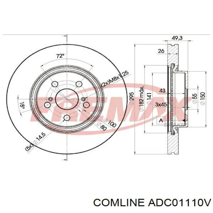 Гальмівні диски передні ADC01110V Comline