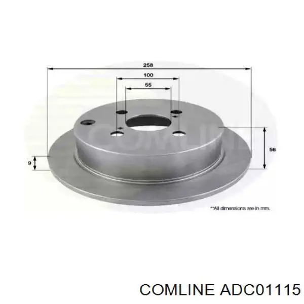ADC01115 Comline Дискові гальма