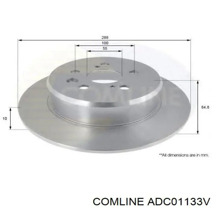 Диск переднього гальма Comline ADC01133V ціна, від 31.61 USD