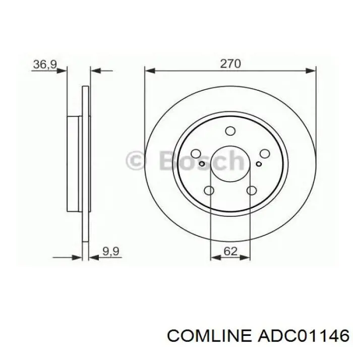Задні дискові гальма Comline ADC01146 ціна, від 22.35 USD