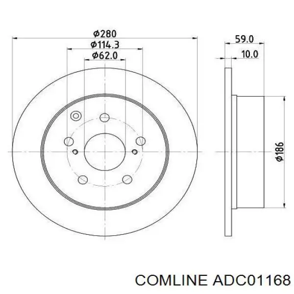 Задні дискові гальма Comline ADC01168 ціна, від 34.55 USD
