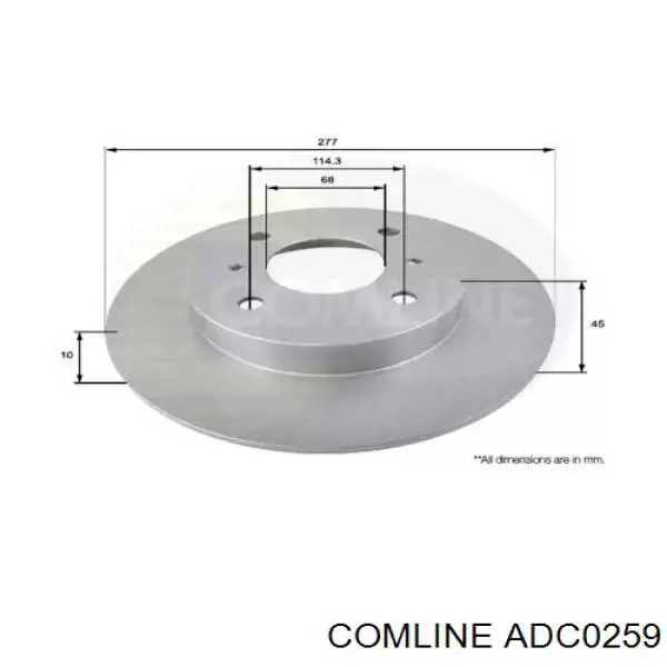 ADC0259 Comline Дискові гальма