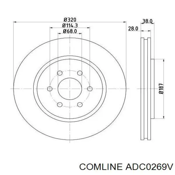 Гальмівні диски передні ADC0269V Comline