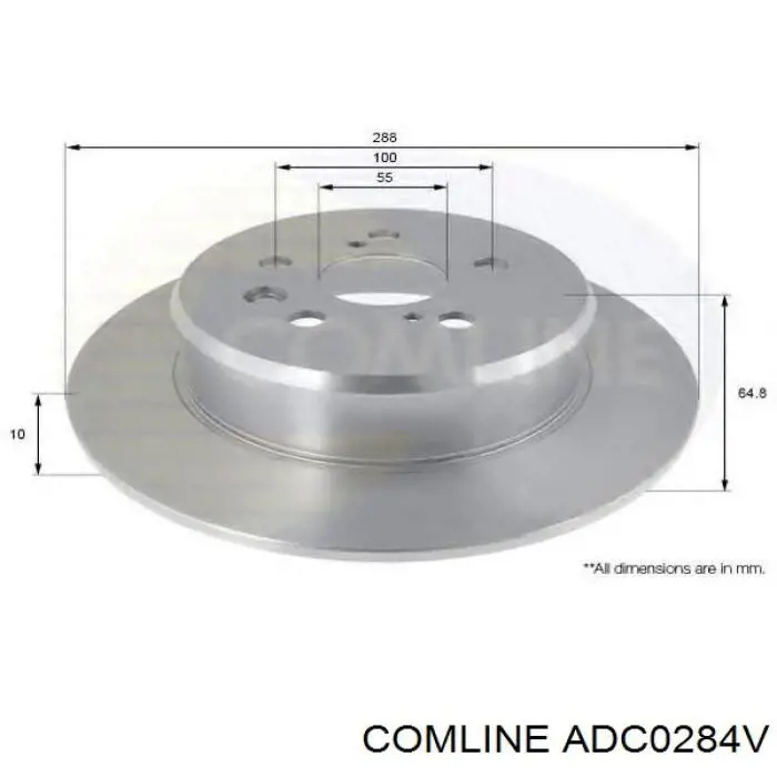 ADC0284V Comline Гальмо дискове переднє