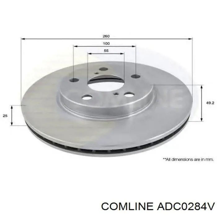 Купити ADC0284V Comline Ротор гальмівний