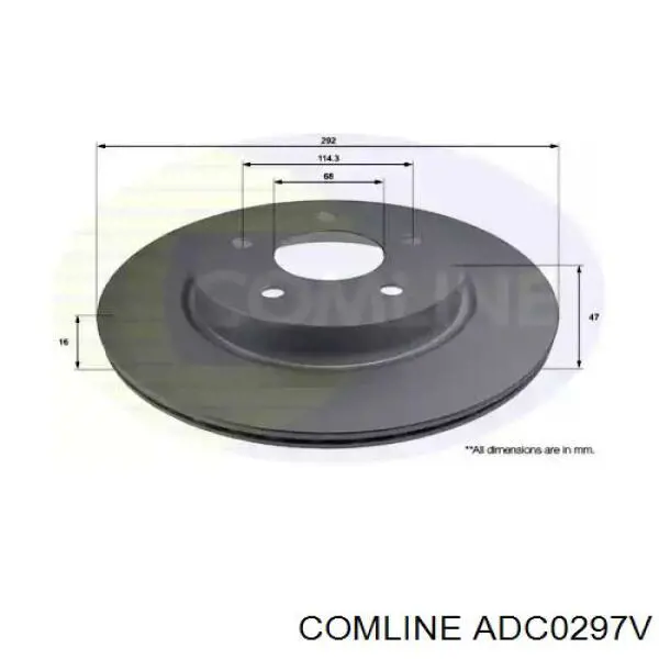 Задні дискові гальма Comline ADC0297V ціна, від 18.48 USD