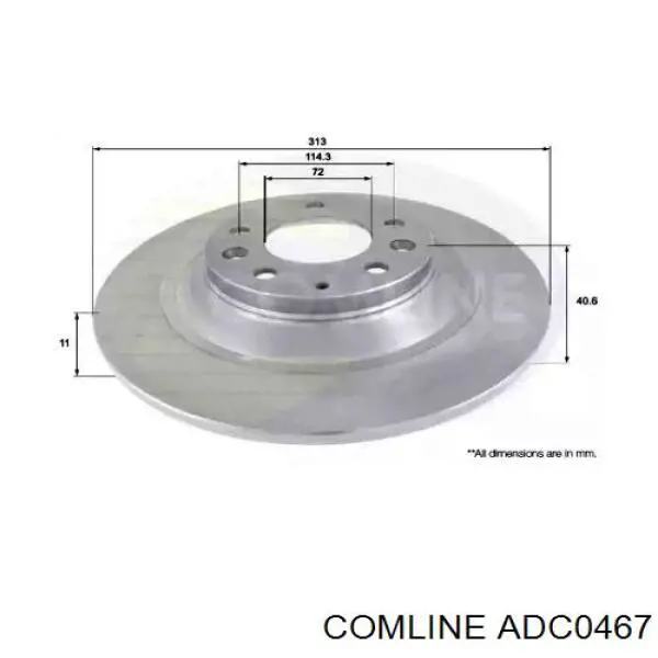 Диск гальмівний задній ADC0467 Comline