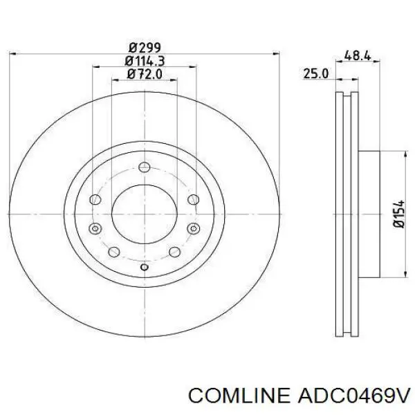Купити ADC0469V Comline Ротор гальмівний