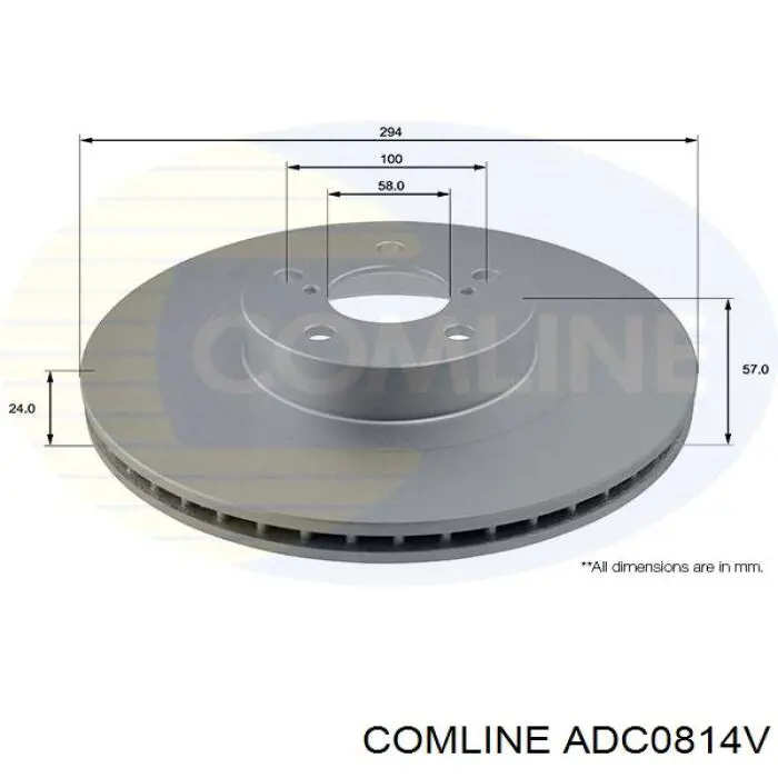 ADC0814V Comline диск гальмівний передній