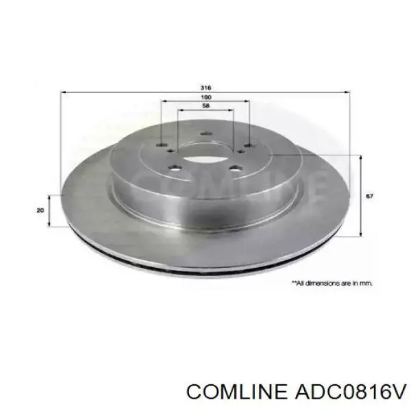 ADC0816V Comline Дискові гальма