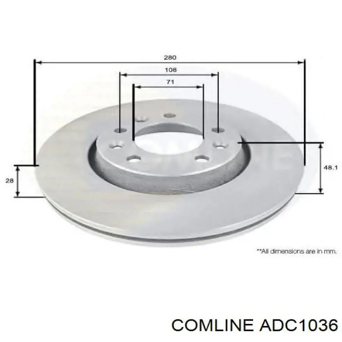 Задні дискові гальма Comline ADC1036 ціна, від 28.86 USD