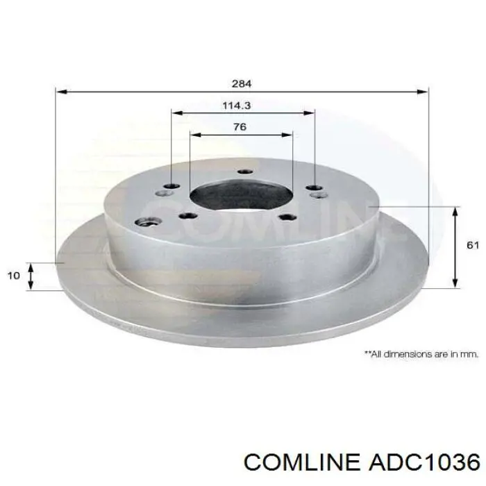 Купити ADC1036 Comline Диск заднього гальма