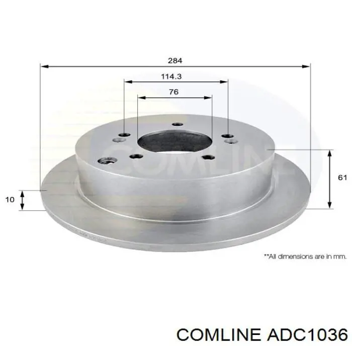 ADC1036 Comline Дискові гальма