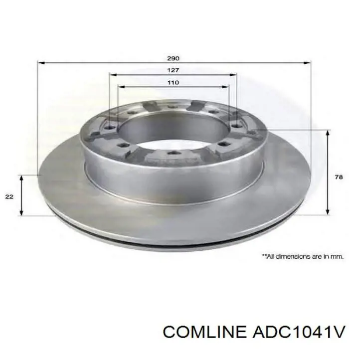 Диск переднього гальма Comline ADC1041V ціна, від 36.28 USD