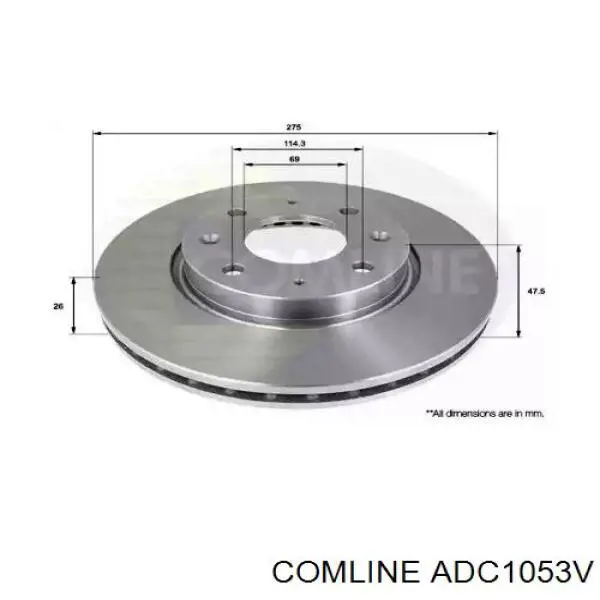 ADC1053V Comline Гальмо дискове переднє