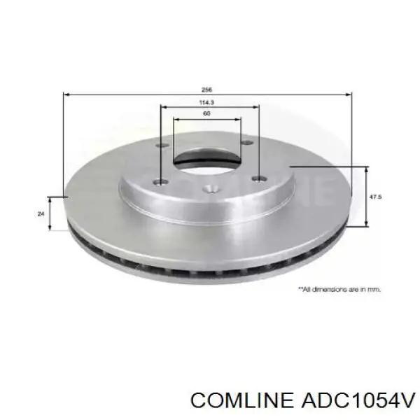 Диск гальмівний передній ADC1054V Comline