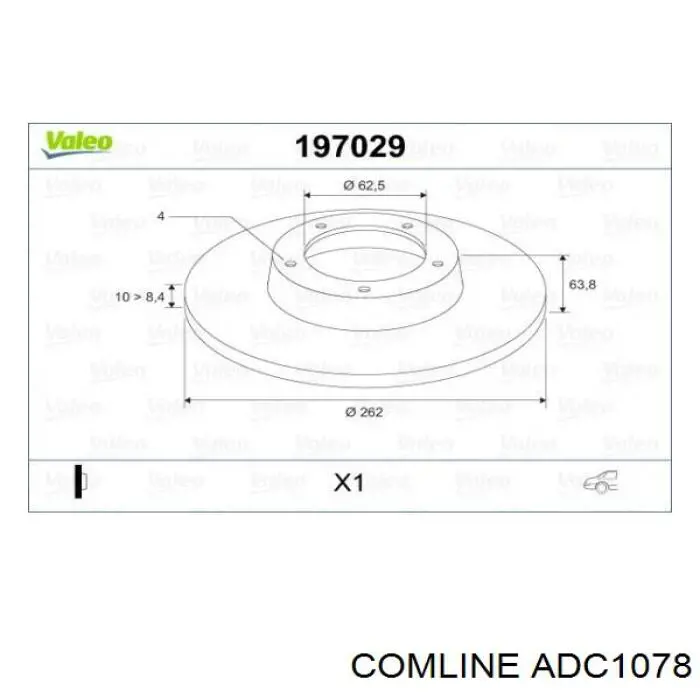 ADC1078 Comline Дискові гальма