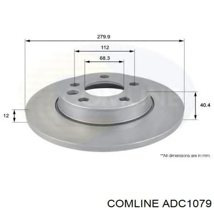 Диск гальмівний задній ADC1079 Comline