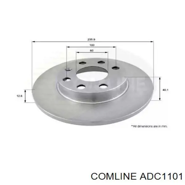 ADC1101 Comline Гальмо дискове переднє