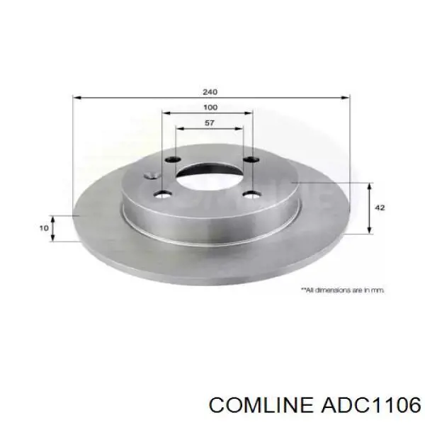 Купити ADC1106 Comline Диск заднього гальма