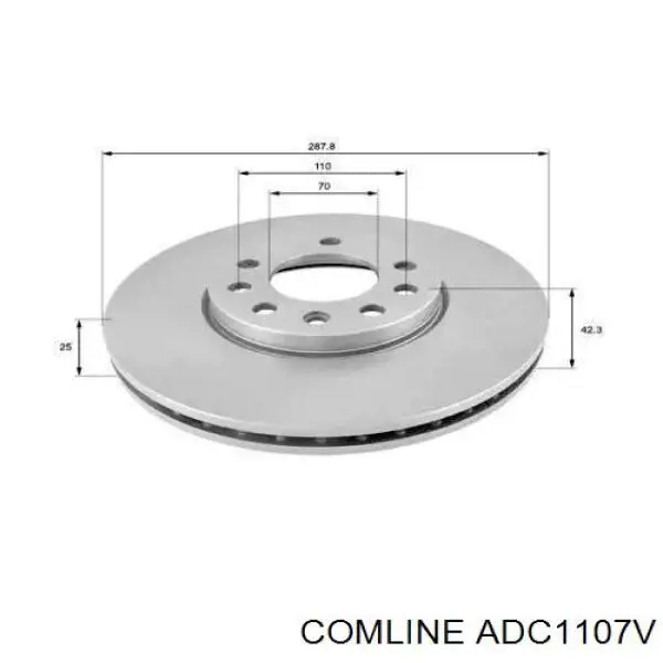 ADC1107V Comline Гальмо дискове переднє