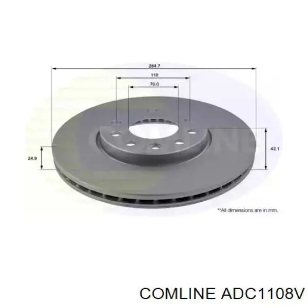 ADC1108V Comline Гальмо дискове переднє