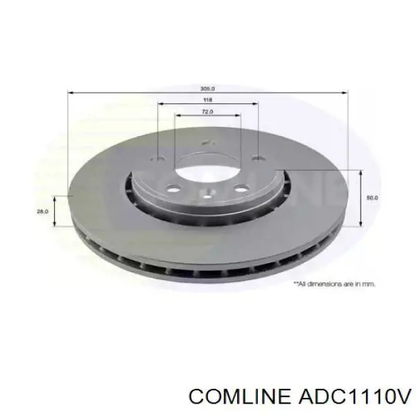 ADC1110V Comline Гальмо дискове переднє