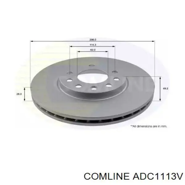 ADC1113V Comline Гальмо дискове переднє