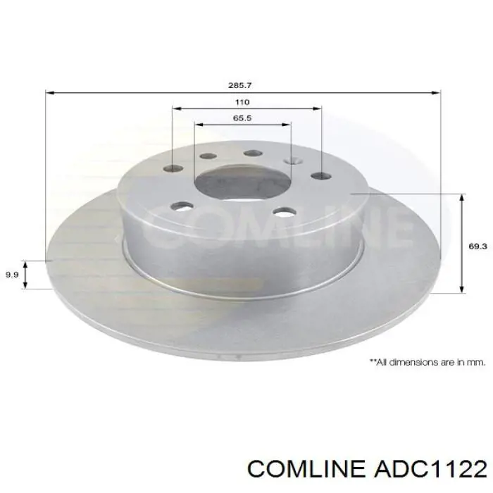 Диск гальмівний задній ADC1122 Comline