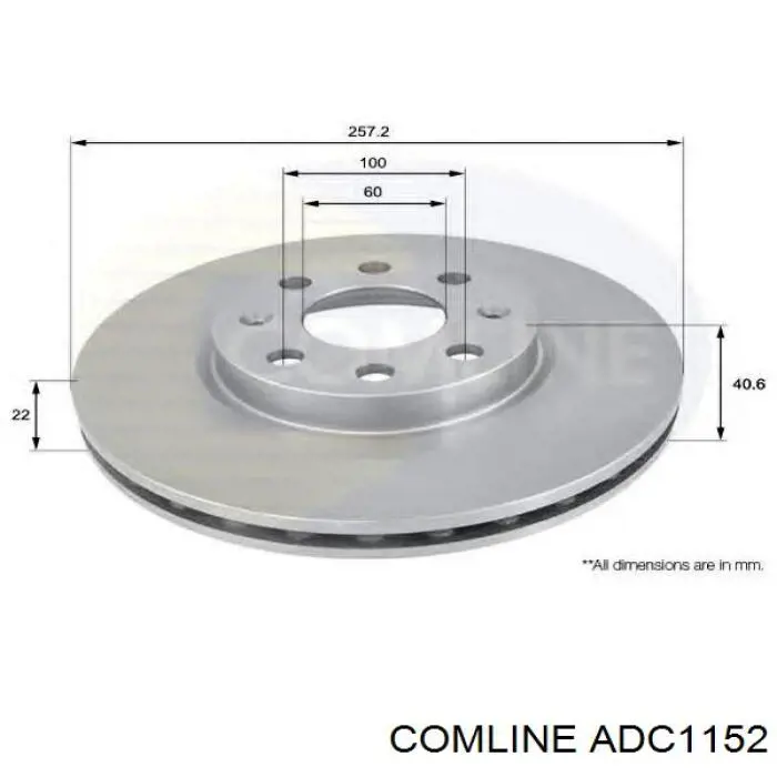 Купити ADC1152 Comline Диск заднього гальма