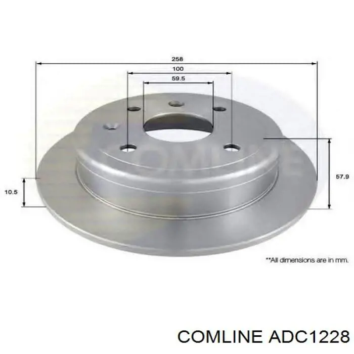 Диск гальмівний задній ADC1228 Comline