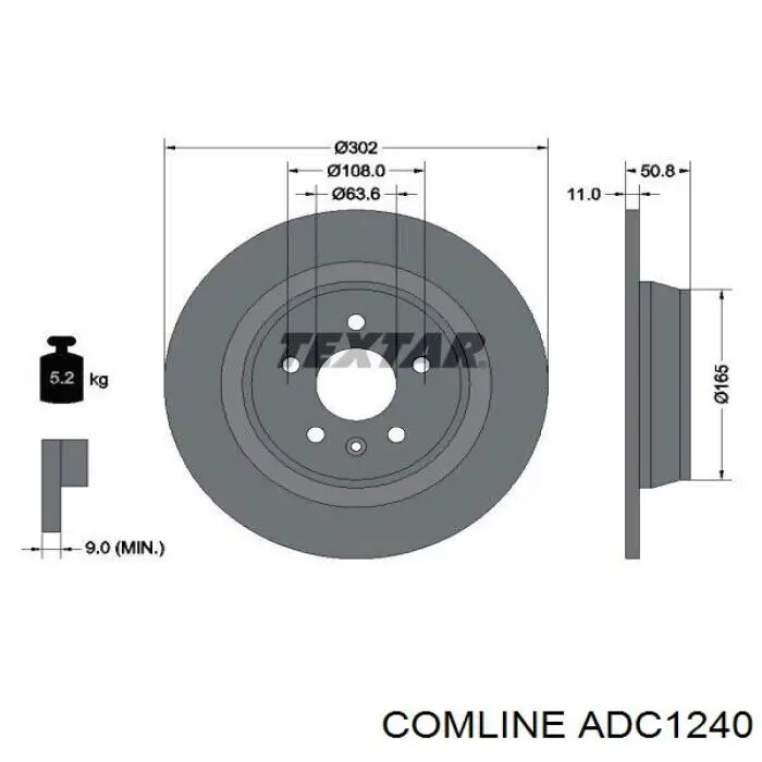 ADC1240 Comline Дискові гальма
