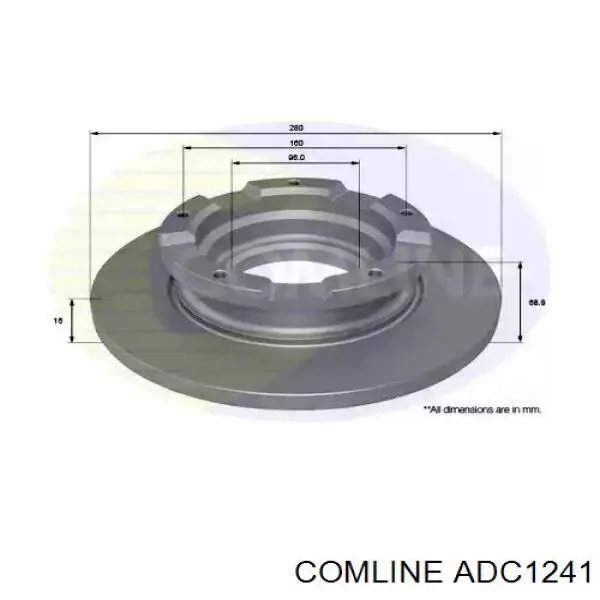 ADC1241 Comline диск гальмівний задній
