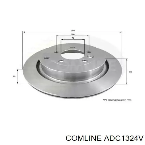 Диск гальмівний задній ADC1324V Comline