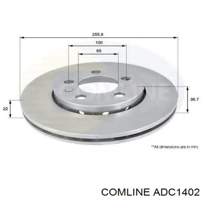 Диск переднього гальма Comline ADC1402 ціна, від 19.60 USD
