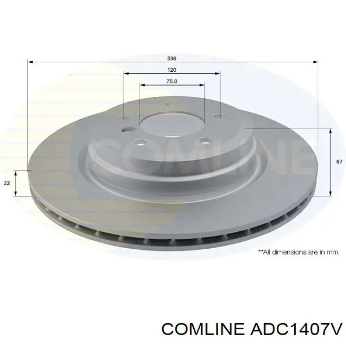 Купити ADC1407V Comline Ротор гальмівний