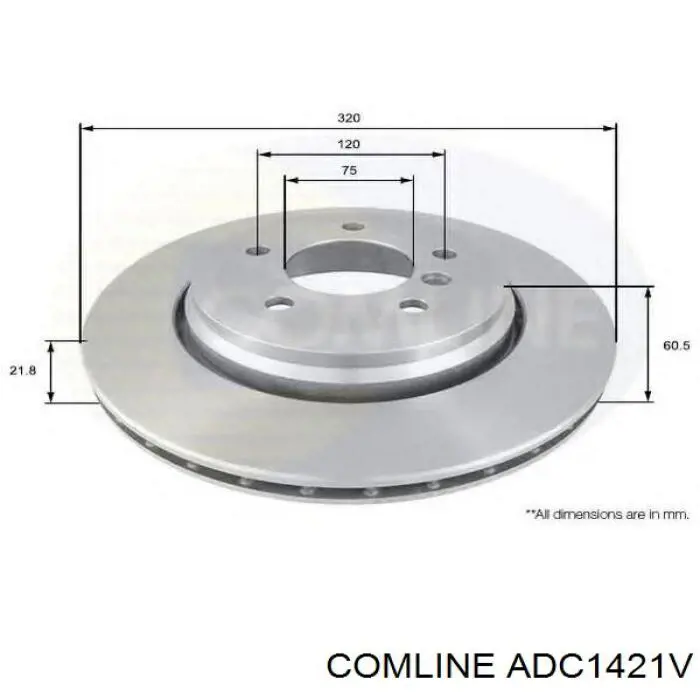 Гальмівні диски передні ADC1421V Comline