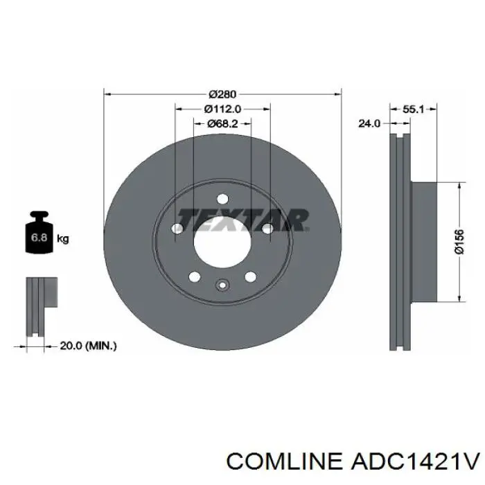 Купити ADC1421V Comline Ротор гальмівний