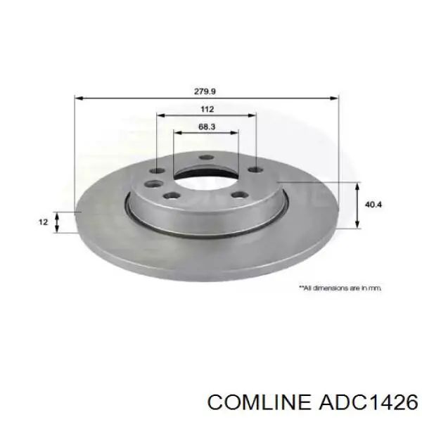 Диск гальмівний задній ADC1426 Comline