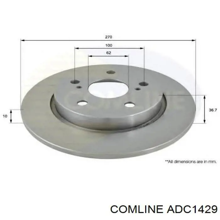 Купити ADC1429 Comline Диск заднього гальма