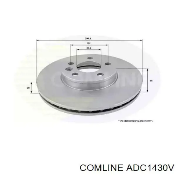 ADC1430V Comline Гальмо дискове переднє