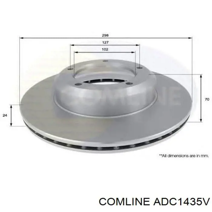 ADC1435V Comline диск гальмівний передній