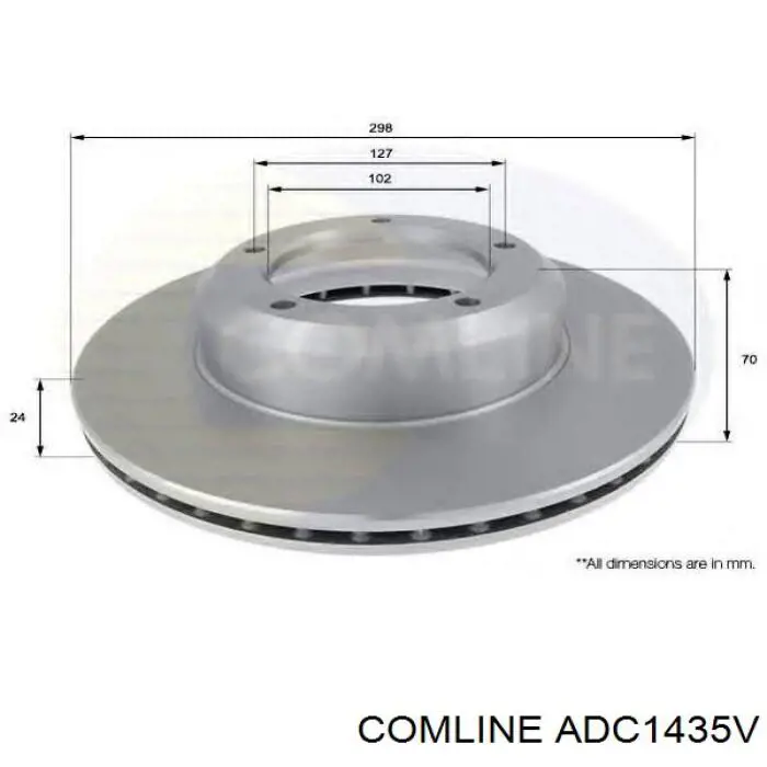 Диск гальмівний передній ADC1435V Comline