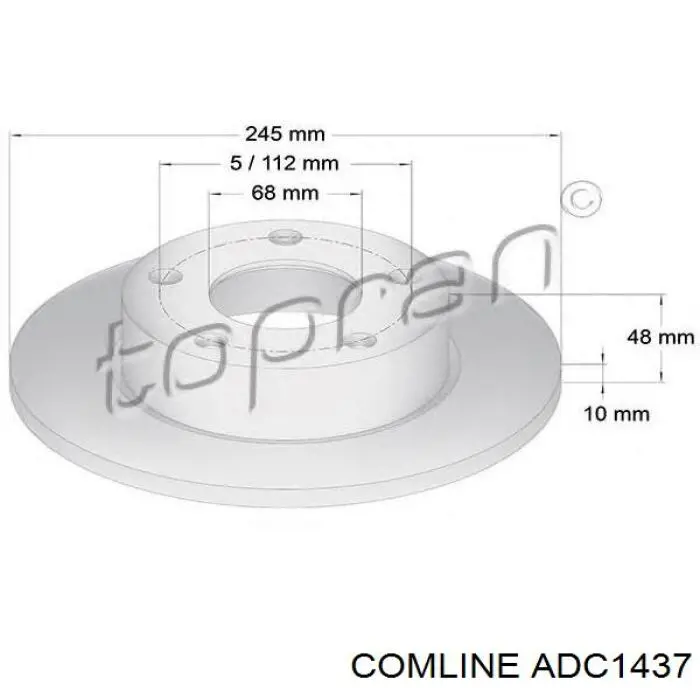 Купити ADC1437 Comline Диск заднього гальма