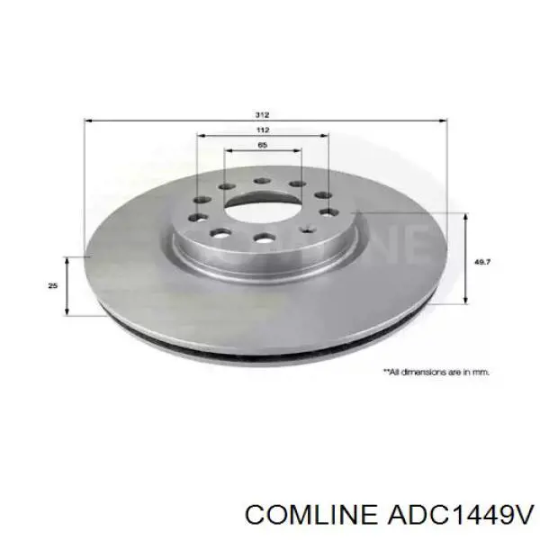 Купити ADC1449V Comline Ротор гальмівний